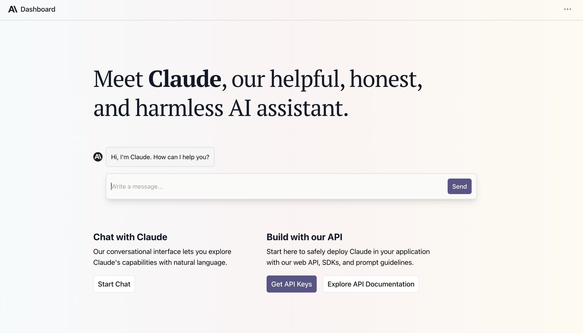 Claude Developer API