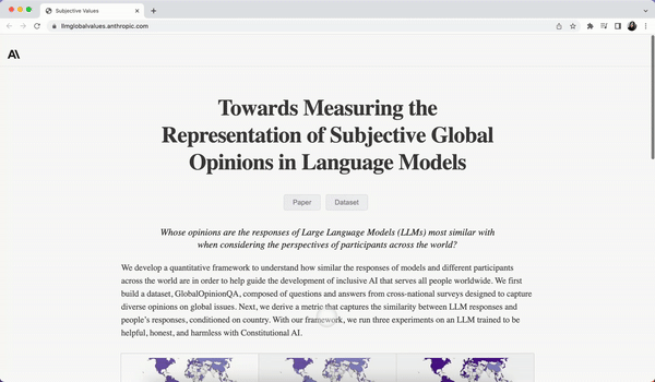 Towards Measuring the Representation of Subjective Global Opinions in Language Models
